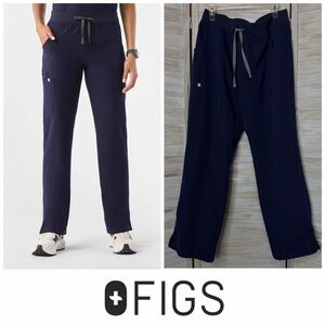 FIGS Technical Collection Kade navy blue cargo scrub pants womens XL 1000219